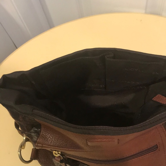 ADRIENNE VITTADINI BROWN LEATHER AND Nylon purse - Picture 8 of 8